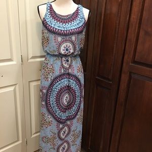 Versona brand Boho-Tribal print maxi dress.